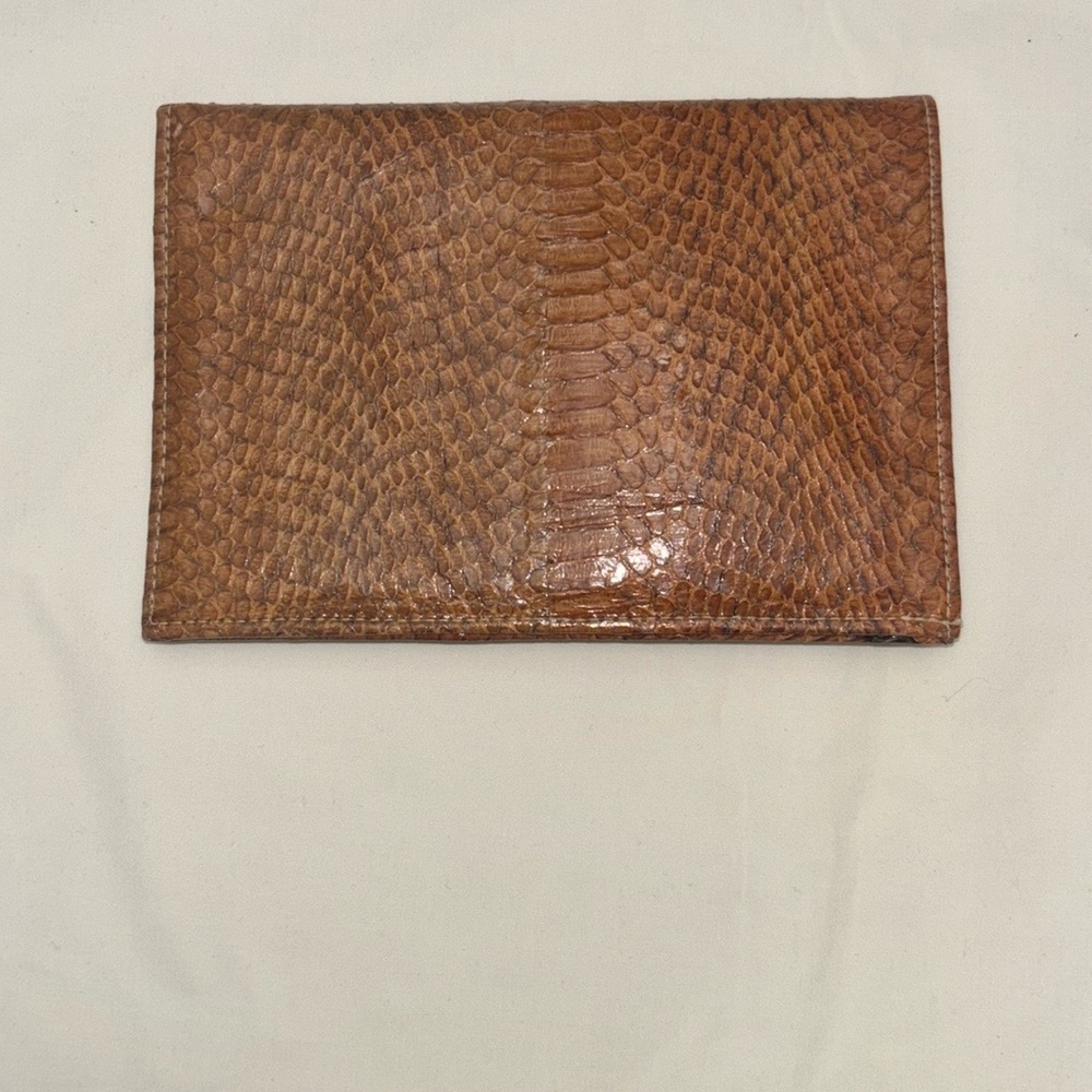 Tan python clutch